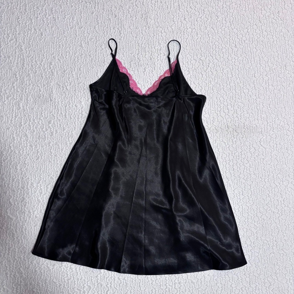 Vintage Y2K Jones‎ NewYork Black Lace Midi Slip Dress Vampy Whimsigoth| Lg - Picture 4 of 6